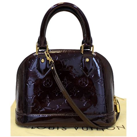 lv alma bb vernis amarante